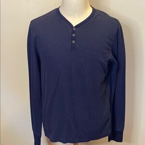 Guess Blue Long Sleeve Tee with Classic Design